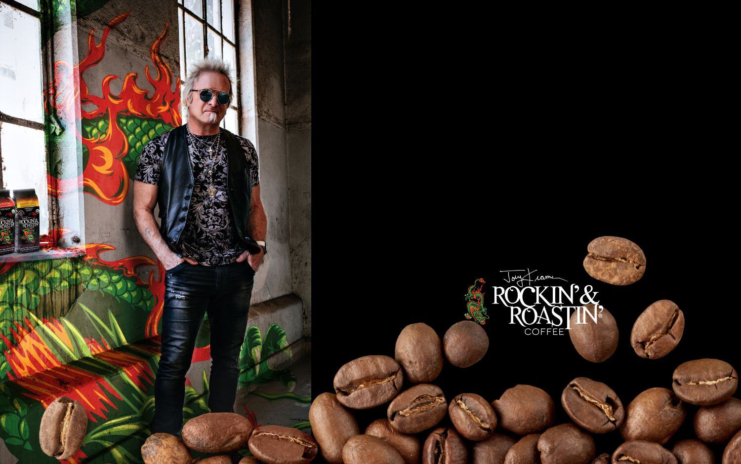 Joey Kramer Rockin Roastin Coffee Banner 3